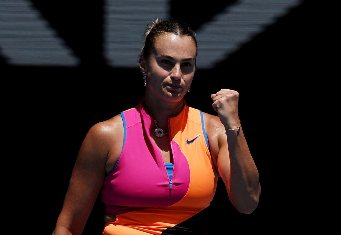 Top ranked Aryna Sabalenka won the Australian Open in 2023 and 2024 and was the runner-up last year against Madison Keys. (Reuters)