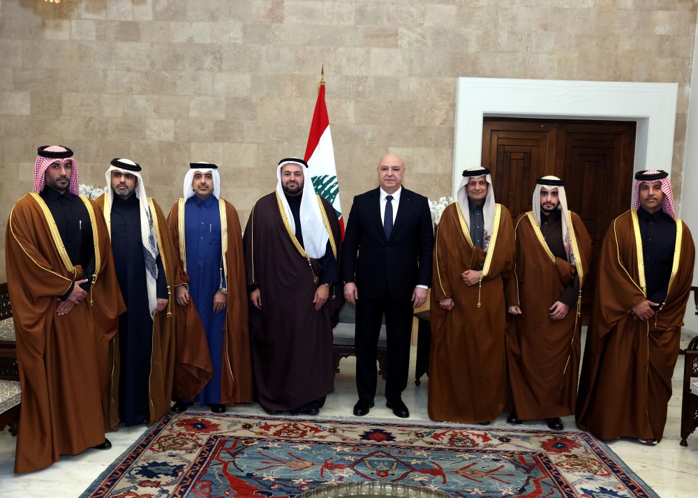 Qatar’s Minister of State Mohammed bin Abdulaziz Al-Khulaifi reaffirmed Doha’s support for Lebanon during a meeting with President Joseph Aoun. (Supplied)