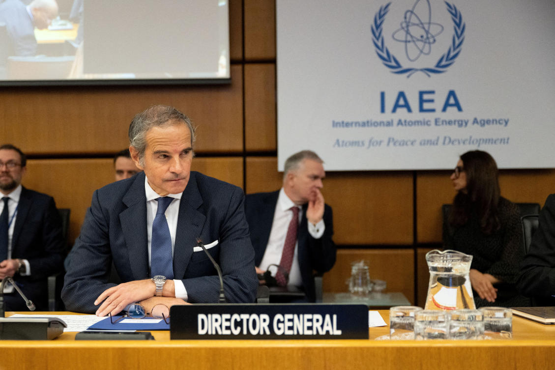 International Atomic Energy Agency (IAEA) Director General Rafael Grossi attends the IAEA Board of Governors emergency meeting on Ukraine in Vienna, Jan. 30, 2026. (Reuters)