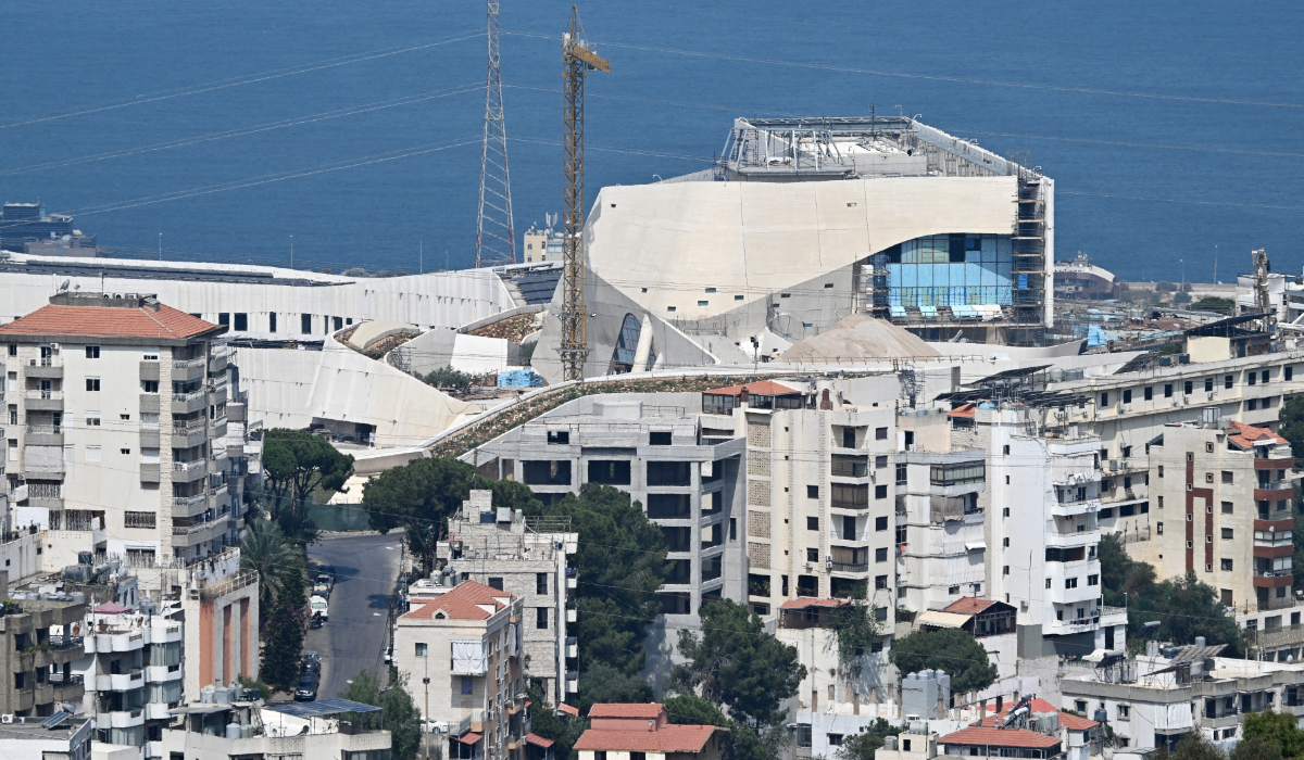 US Embassy building in Awkar east of Beirut on June 23, 2025. (AFP)