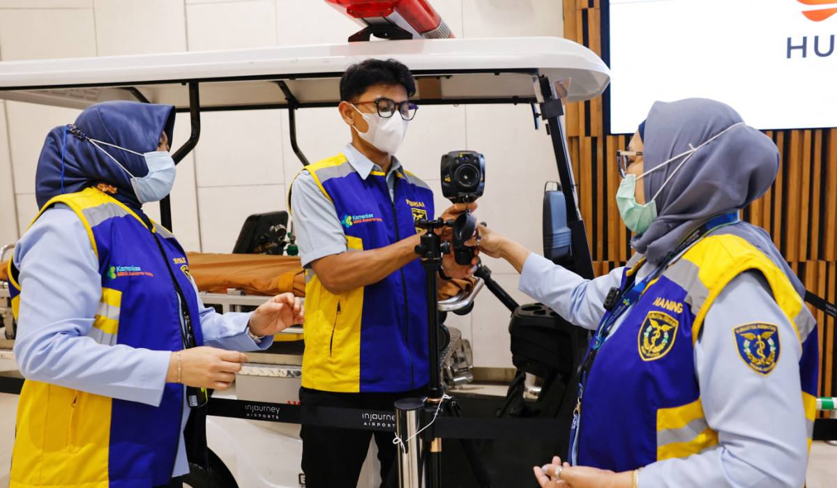 Airport health authorities wearing protective masks prepare a thermal imager at Soekarno Hatta International Airport, following the implementation of health screening for arriving passengers, after India confirmed two cases of the deadly Nipah virus, in Tangerang near Jakarta, Indonesia, January 30, 2026. (REUTERS)
