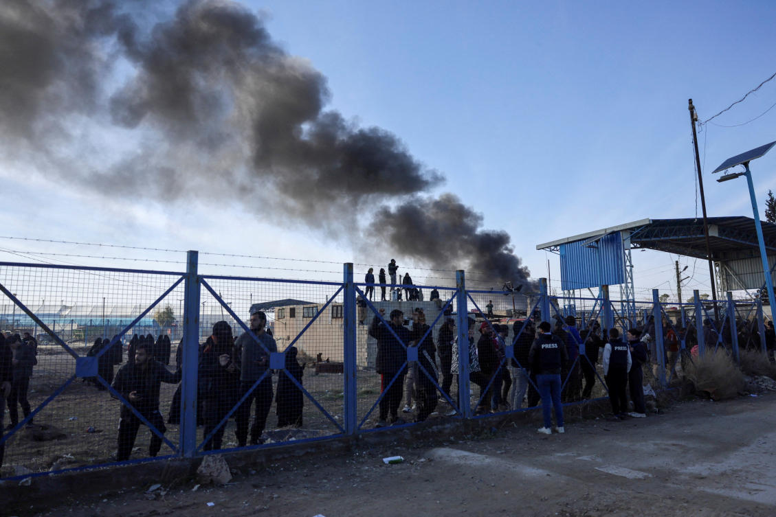 FILE PHOTO: Detainees gather at al-Hol camp after the Syrian government took control of it following the withdrawal of Syrian Democratic Forces (SDF), in Hasaka, Syria, January 21, 2026. (Reuters)