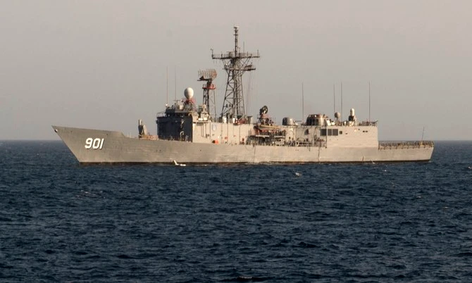 The Egyptian guided-missile frigate Sharm El-Sheikh (F901) in the Red Sea in 2018. (Wikimedia Commons)