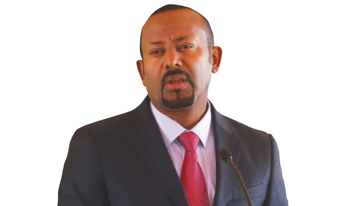 Ethiopia’s Prime Minister, Abiy Ahmed, addresses the commencement of construction of the Bishoftu International Airport in Abusera, Ethiopia, January 10, 2026. (REUTERS)