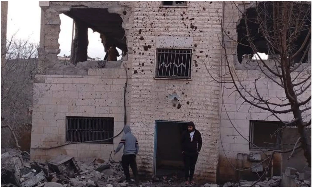 The house belonged to the detainee Ahmed Abu Al-Rab in Qabatiya, according to Wafa news agency. (Wafa)