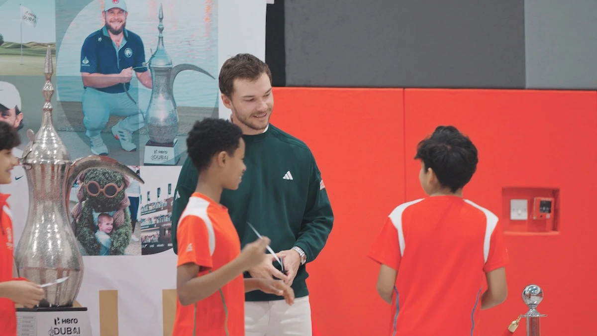 Hojgaard inspires Dubai students as Hero Dubai Desert Classic takes trophy tour to schools