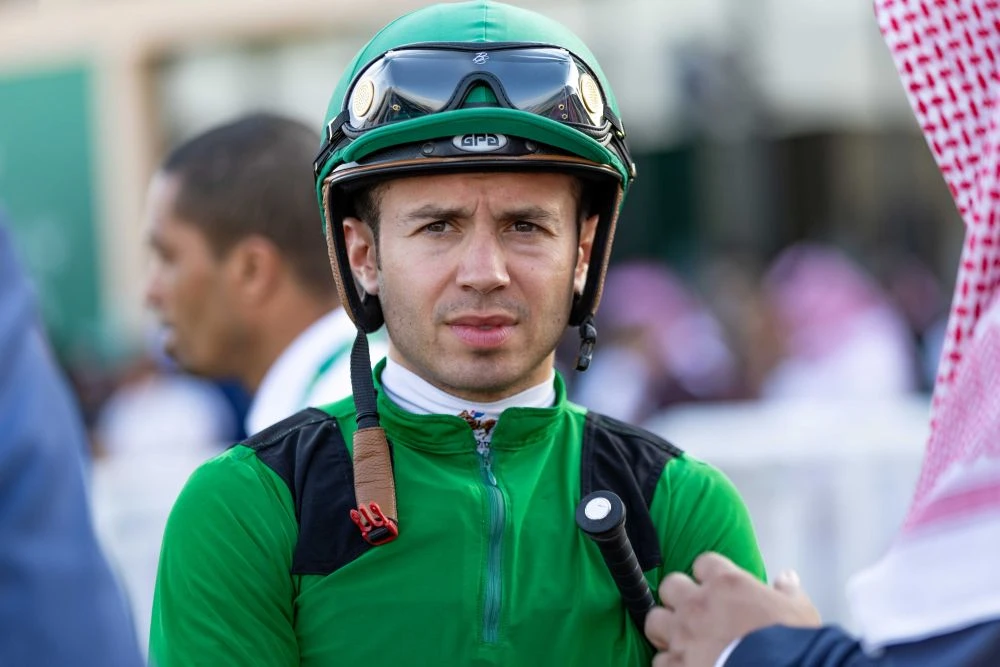 Mickael Barzalona at the 2023 Saudi Cup. (JCSA/Neville Hopwood)