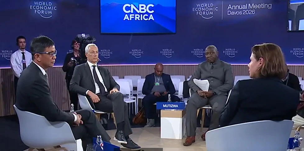 Godfrey Mutizwa, CNBC Africa’s chief editor, hosted Pralhad Venkatesh Joshi, India’s minister of new and renewable energy, Marco Arcelli, CEO of ACWA Power; Catherine MacGregor, CEO of electricity company ENGIE Group; and Pan Jian, co-chair of lithium-ion battery manufacturer Contemporary Amperex Technology, in a panel discussion titled “Unstoppable March of Renewables?” during the World Economic Forum in Davos on Wednesday. (Screengrab)