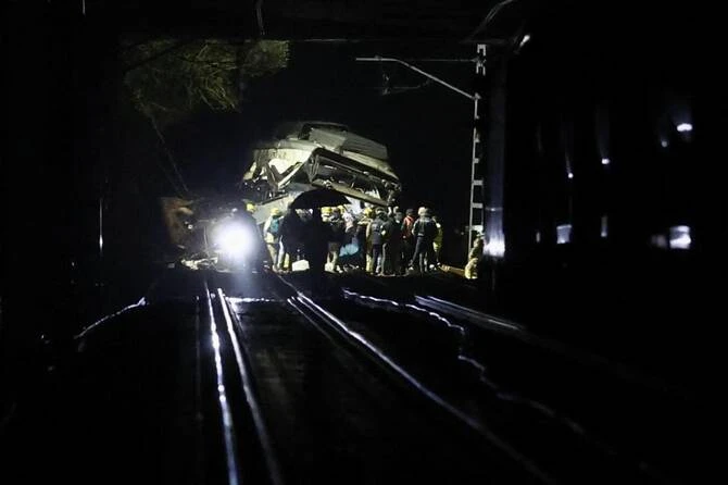 Spain aims to restart within 10 days full service on a key high-speed railway line where a collision between two trains killed 45 people, the transport minister said on Wednesday. (AFP/File)