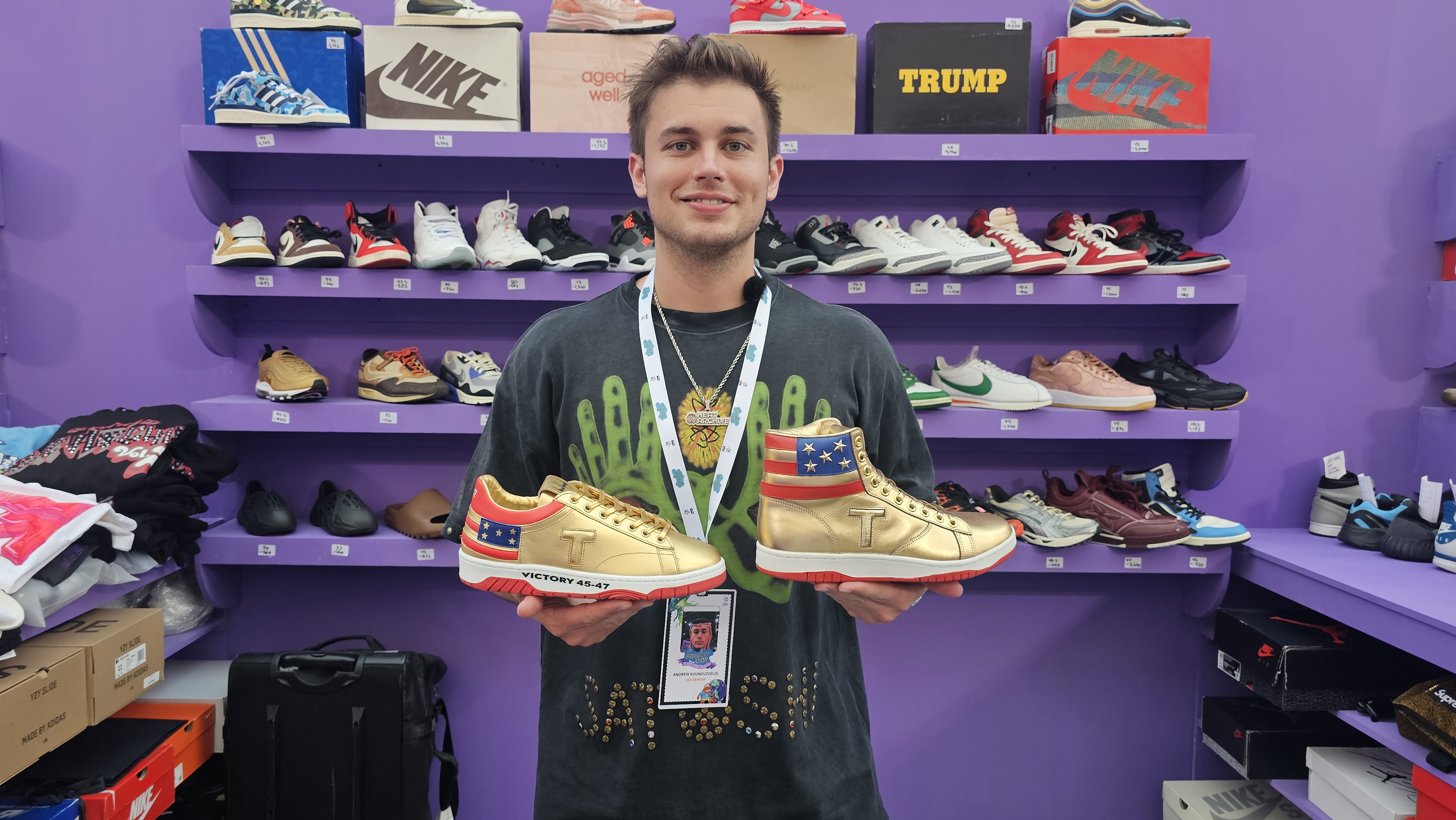 Rare Trump high-tops worth $180,000 draw crowds at Sneaker Con Jeddah