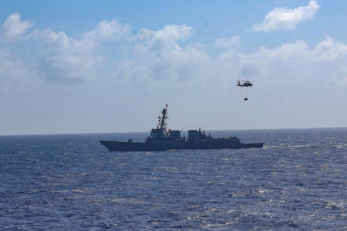 Above, the Arleigh Burke-class guided missile destroyer USS Stockdale, one of the American warships that arrived off the coast of Haiti. (AFP file photo)