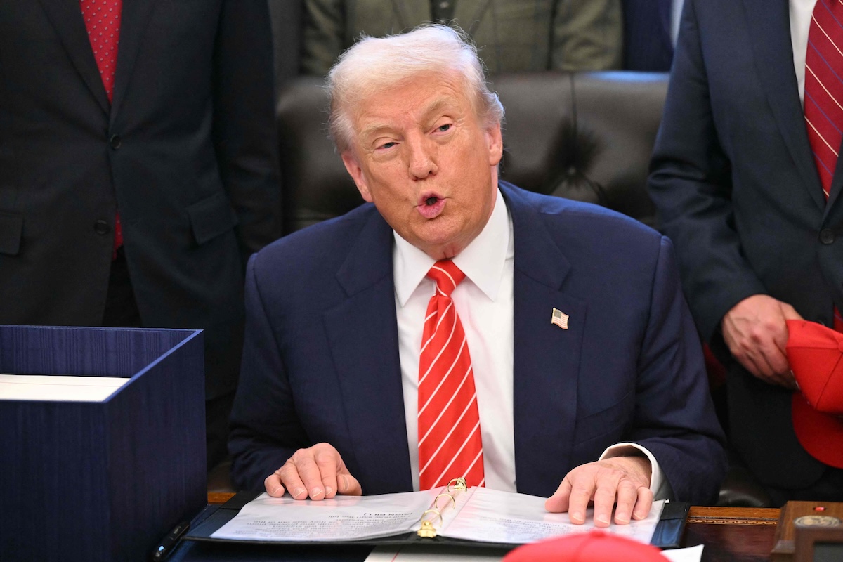 President Donald Trump said US is negotiating with Iran ‘right now,’ without providing further details. (AFP)