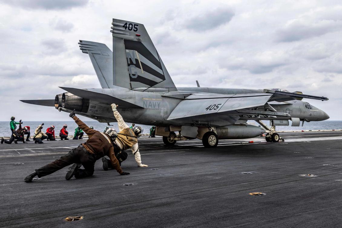 The US military on Feb. 3, 2026 shot down an Iranian drone that “aggressively” approached the Abraham Lincoln aircraft carrier, above, in the Arabian Sea. (US Navy/AFP file photo)