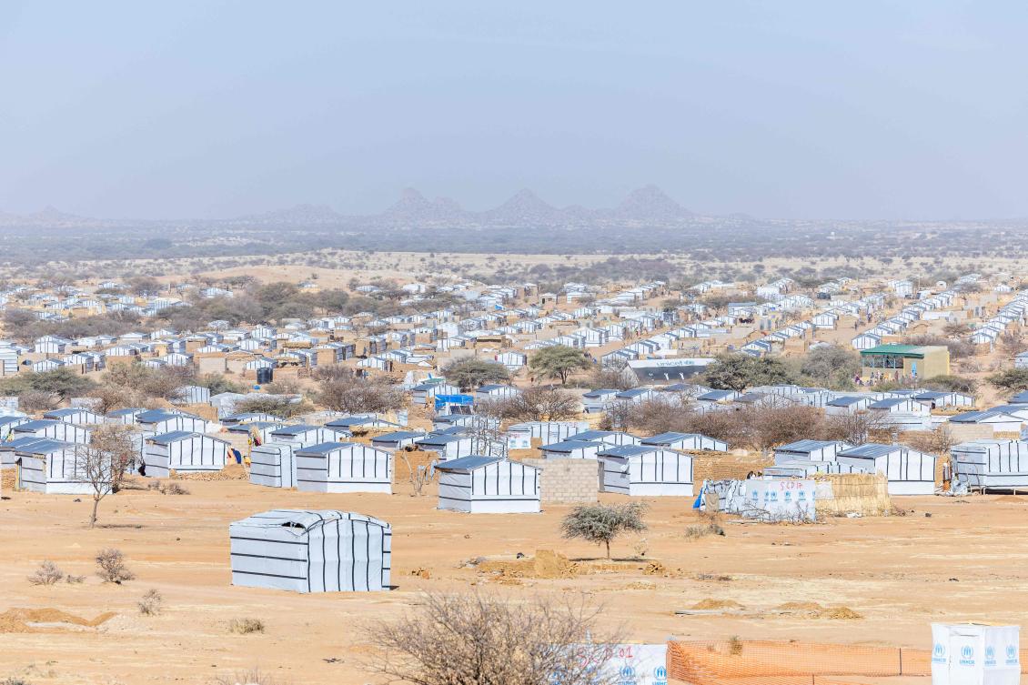 A general view of the Sudanese refugee camp in Goudrane, Wadi Fira, Chad, on January 31, 2026 near the city of Iriba. Most of the wounded crossing the border are victims of drones, which have been much deployed in strikes by both sides in the conflict. (AFP)