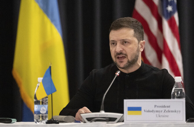 Ukrainian President Volodymyr Zelensky on Friday described the performance of the air force in parts of the country as “unsatisfactory,” and said that steps are being taken to improve the response to large-scale Russian drone barrages of civilian areas. (AP/File)