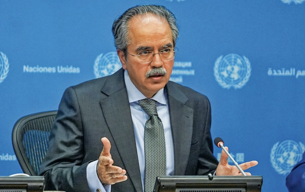 Asim Iftikhar Ahmad, Pakistan's permanent representative to the UN. (Getty Images)