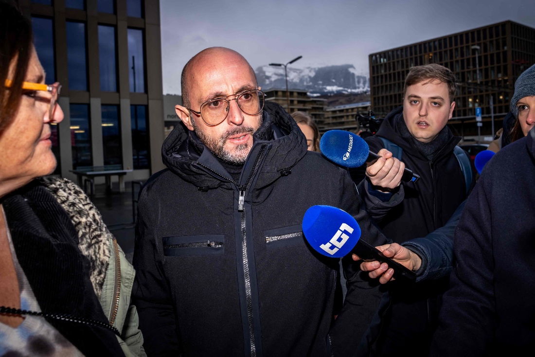 The co-owner of Le Constellation bar Jacques Moretti arrives for a hearing before the public prosecutor of the canton of Valais, Switzerland. (AFP)