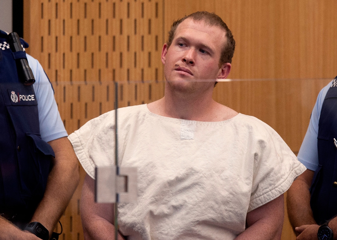 A photo dated 2019 shows Brenton Tarrant in the Christchurch District Court, in Christchurch, New Zealand. (AP)