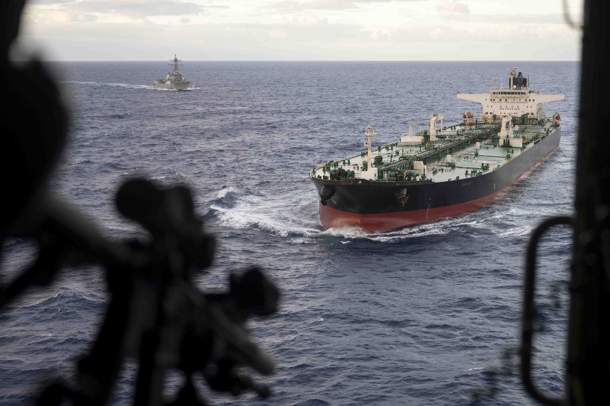 US military boards sanctioned oil tanker in Indian Ocean