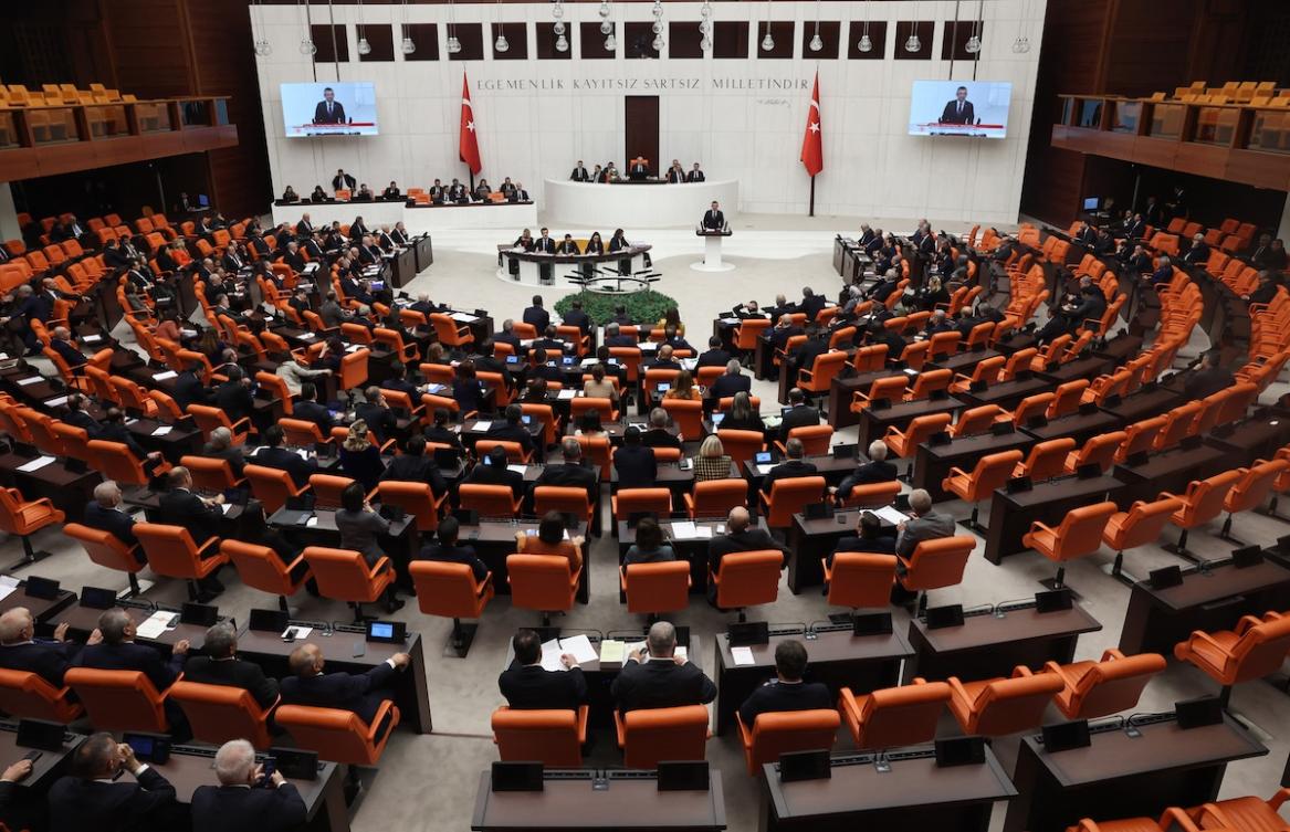 Turkish members of Parliament attend a session to discuss the 2024 Central Government Budget Law Proposal at the General Assembly of the Turkish Grand National Assembly (TBMM) in Ankara on December 11, 2023. (FILE/AFP)