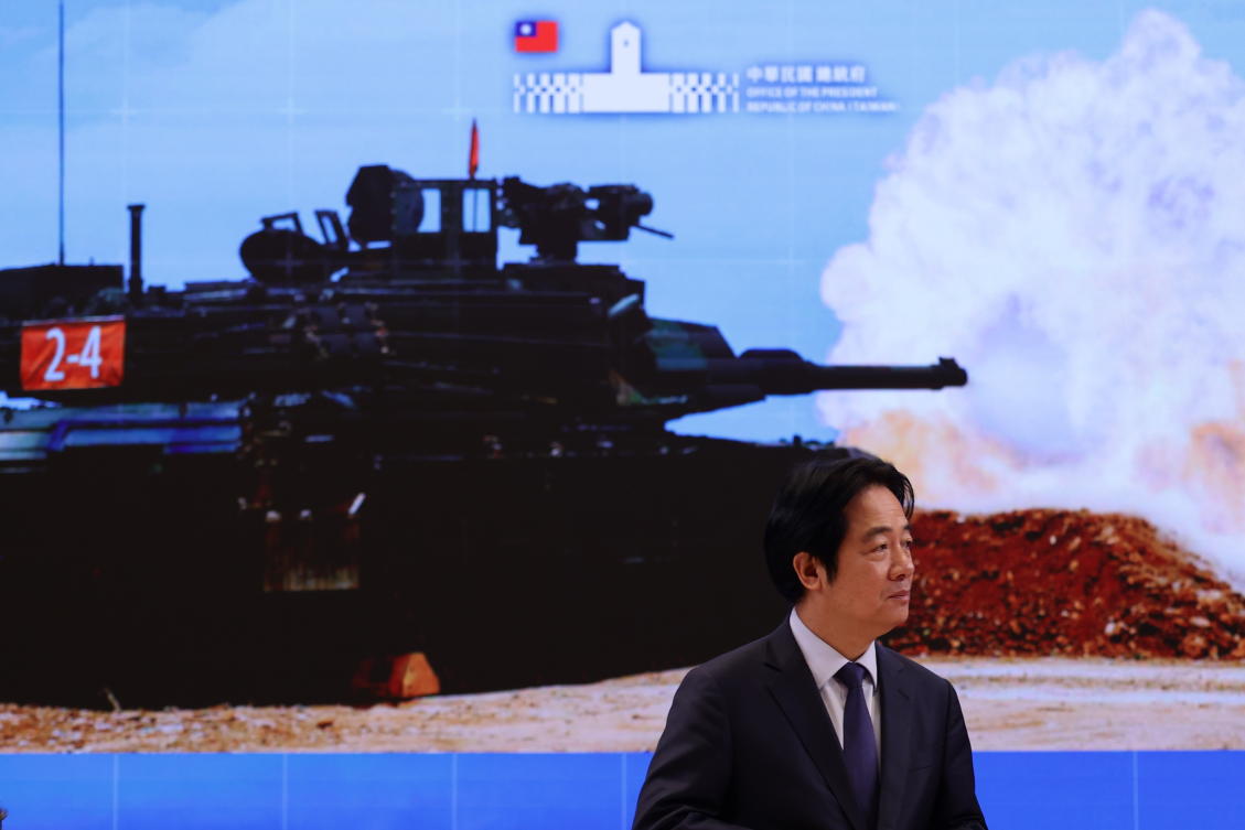 Taiwan President Lai Ching-te has vowed to increase defense spending to more than three percent of GDP this year. (EPA)