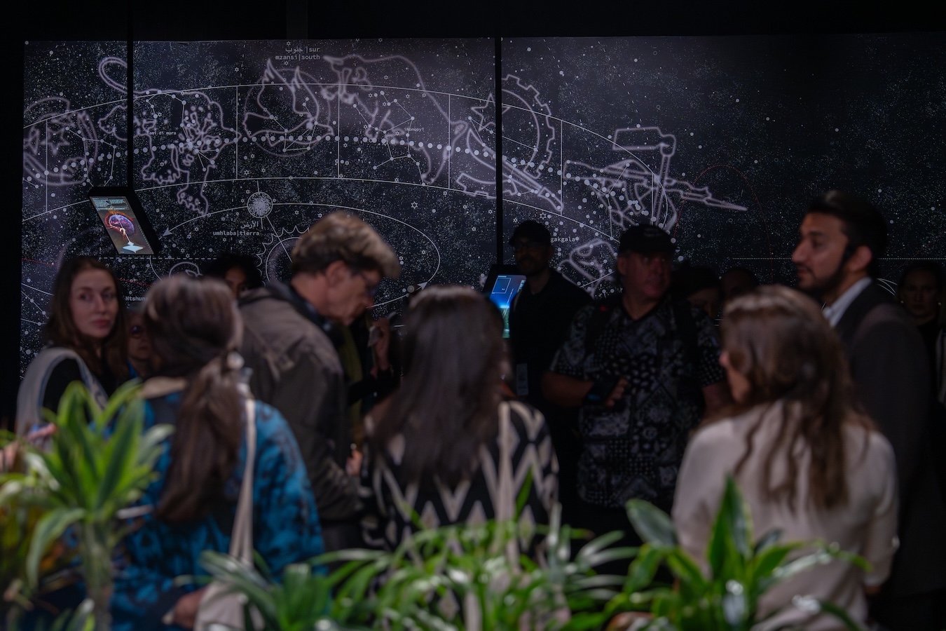 Guests on the biennale's media tour. (AN/ Huda Bashatah)