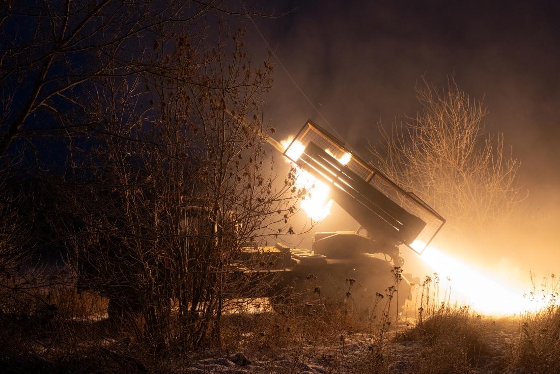 Two people were hurt in a “massive” attack on Kyiv, which also hit various buildings, Mayor Vitali Klitschko said. (FILE/AFP)
