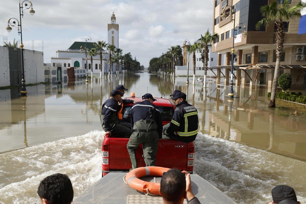 Floods have displaced 188,000 people and submerged 110,000 hectares of farmland. (AFP/File)