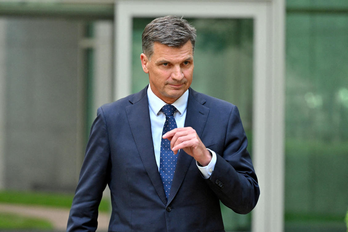 Angus Taylor – a former energy minister – replaced Sussan Ley, Liberal Party’s first female leader who had been in office for just nine months. (AAP via Reuters)