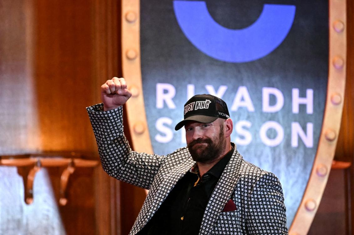 Britain’s Tyson Fury attends a press conference on Oct. 23, 2024 ahead of his undisputed heavyweight world championship rematch Ukraine’s Oleksandr Usyk in Riyadh, Saudi Arabia. (AFP file photo)