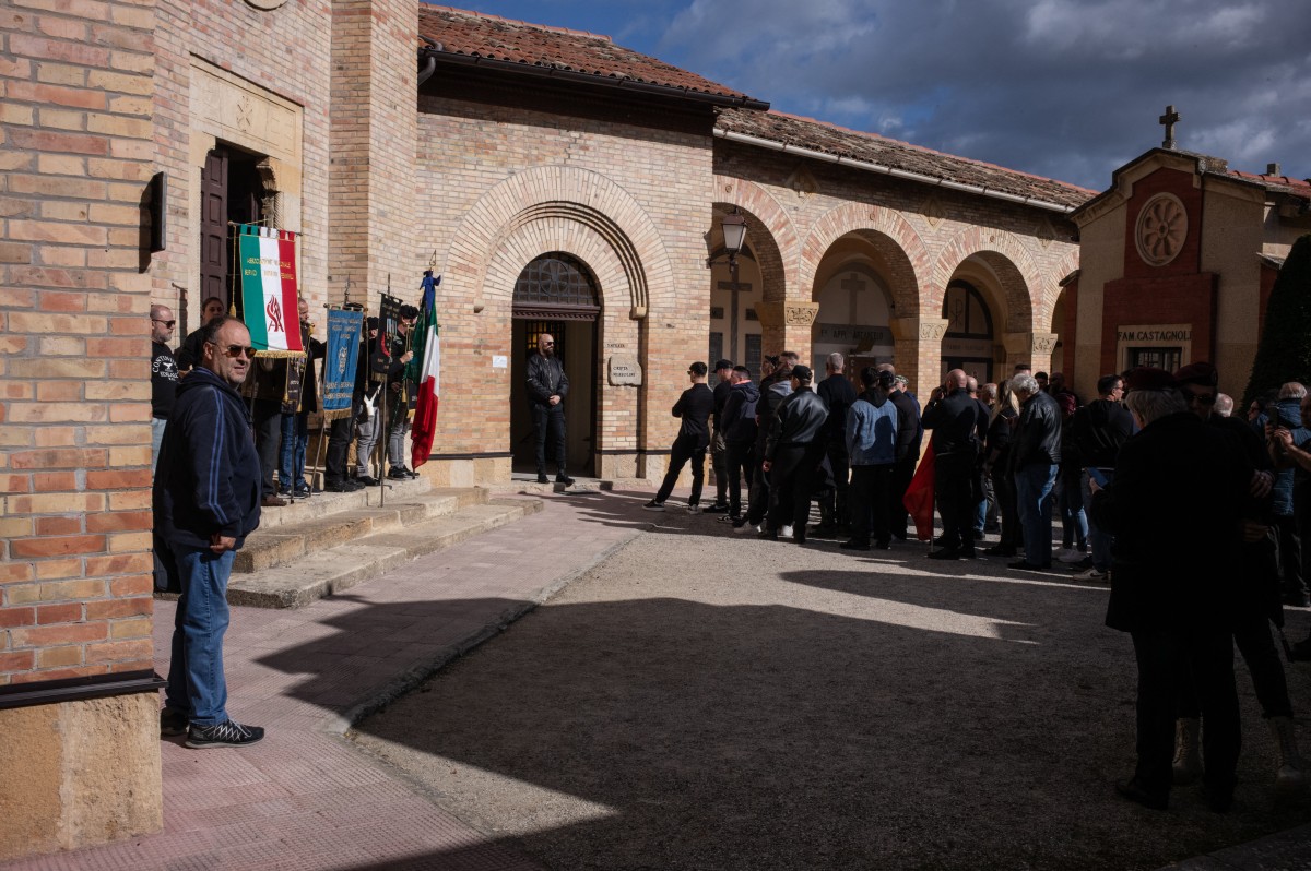 Fascism nostalgics gather in the small central Italian village of Predappio, hometown and burial place of dictator Benito Mussolini, to commemorate the 103rd anniversary of the March on Rome in Italy. (AFP)