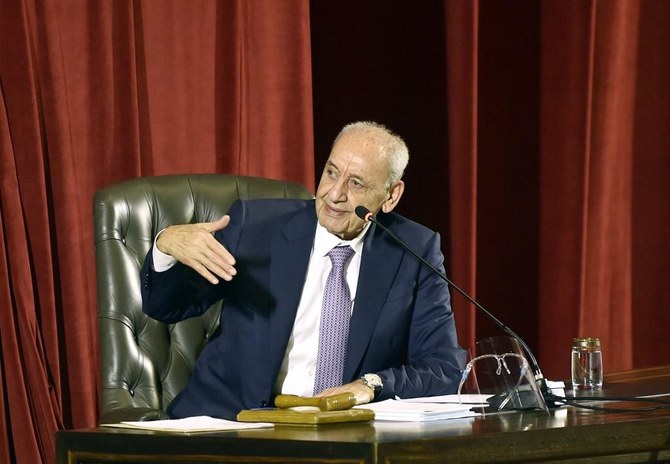 Lebanese Parliament Speaker Nabih Berri has opened the candidacy registry for the election, scheduled for May 10. (AFP/File)
