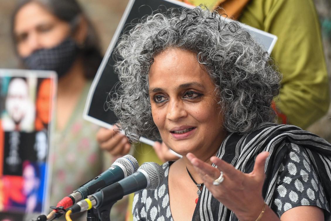 Indian author Arundhati Roy was "shocked and disgusted" by the German director Wim Wenders's response to a question on Gaza. (AFP)