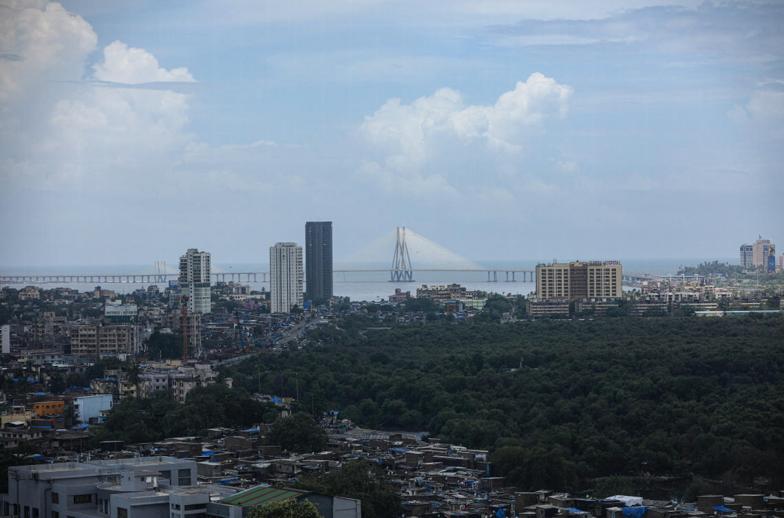 FILE PHOTO: The Bandra-Worli sealink bridge is seen on a cloudy day in Mumbai, India, June, 11, 2020. (Reuters)