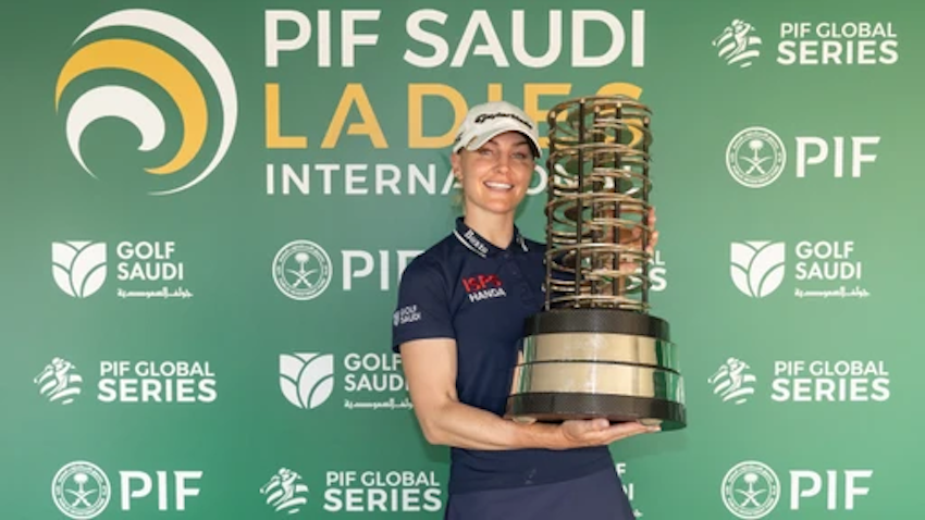 Charley Hull proved her affection for Riyadh Golf Club once again — she previously won here in 2024 and three further top 10s in the Saudi capital (Source: PIF)