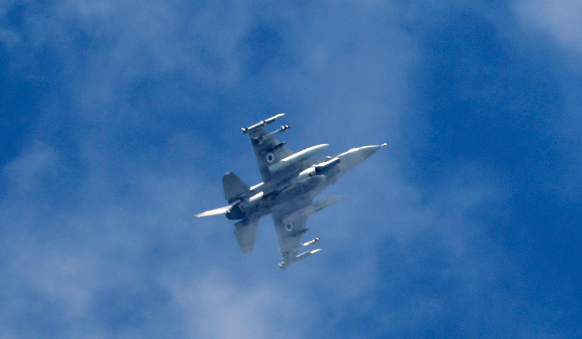 An Israeli Air Force fighter jet flying over the border area with south Lebanon. (AFP file photo)