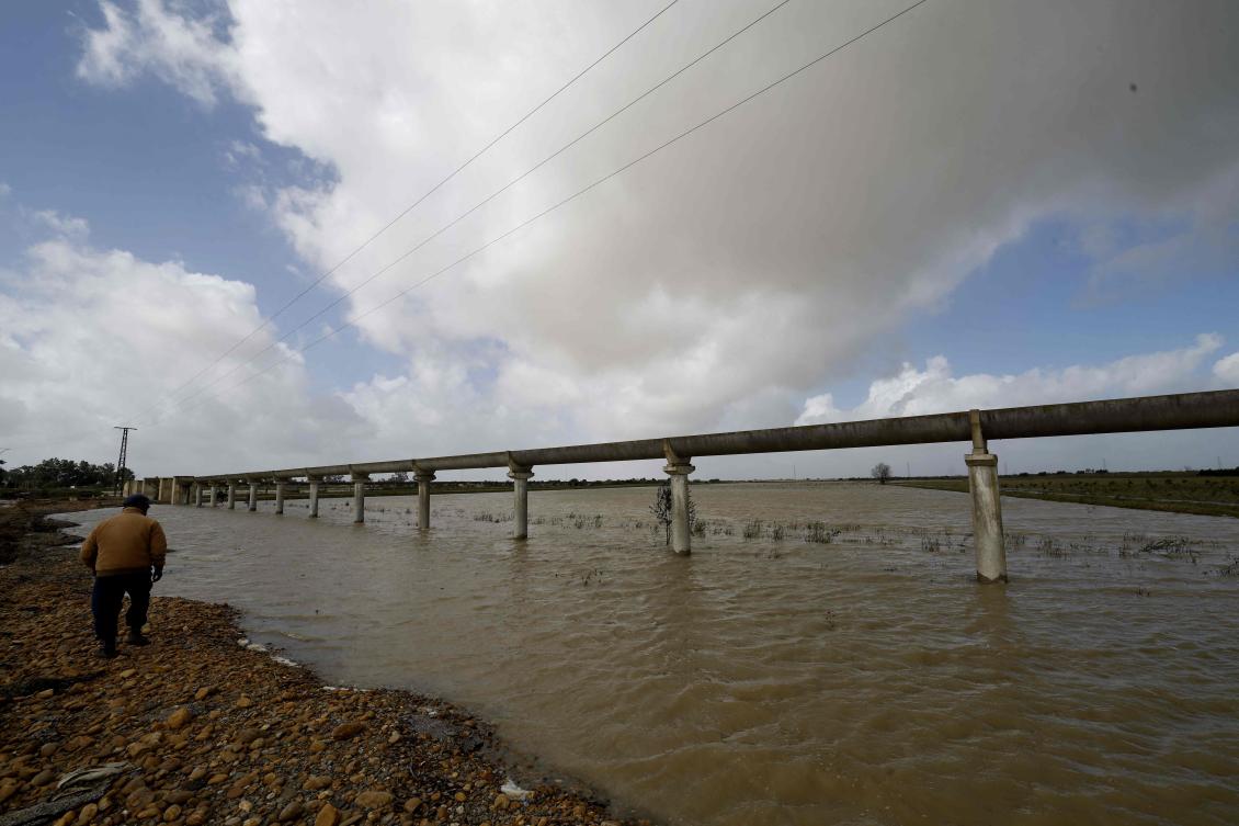 In recent weeks, the North African country has experienced unprecedented rainfall which, according to the government, has caused ‘the flooding of 110,000 hectares’ in the regions of Larache. (AFP)