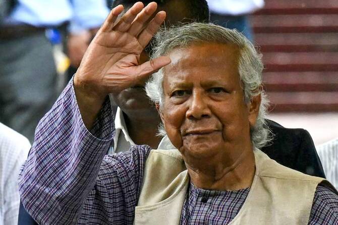 Bangladesh’s interim leader Muhammad Yunus stepped down on February 16, 2026 in a farewell broadcast to the nation before handing over to an elected government. (AFP)