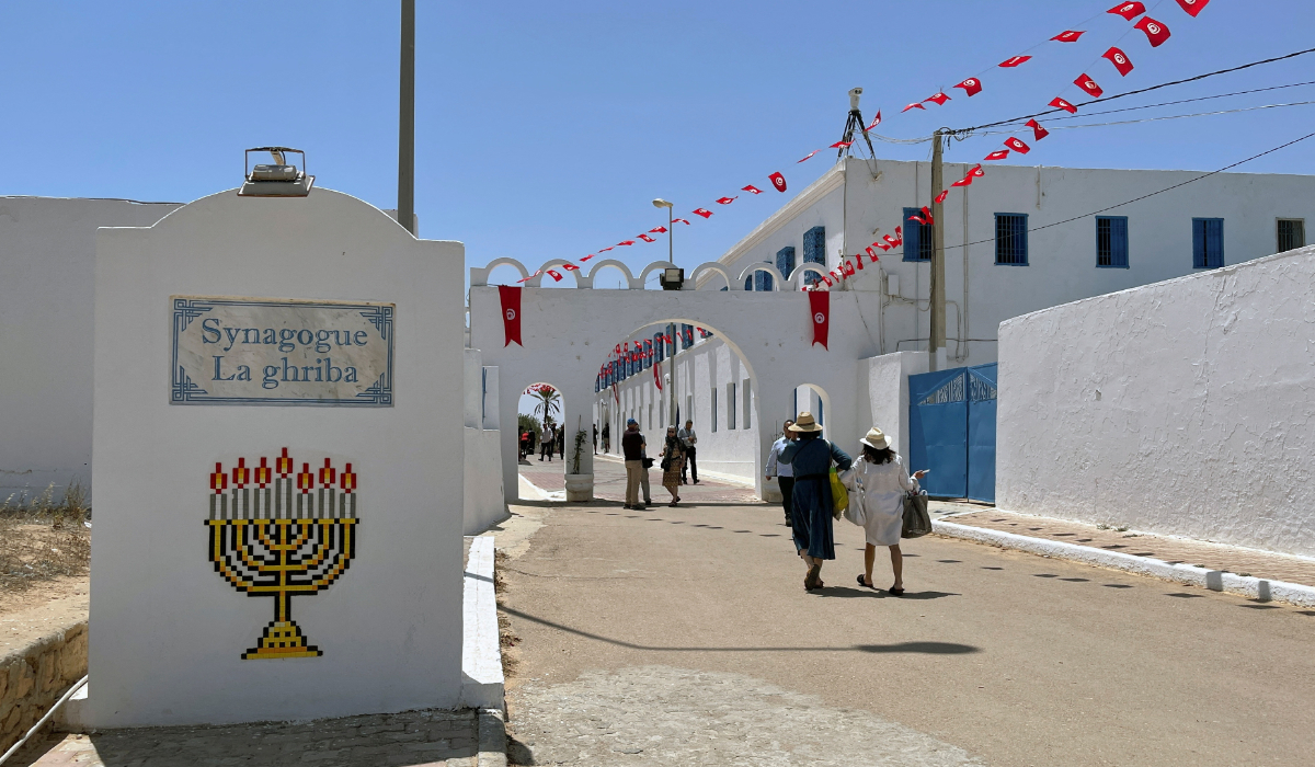 Jewish worshippers arrive at the Ghriba synagogue, during an annual pilgrimage in Djerba, Tunisia May 18, 2022. (REUTERS)