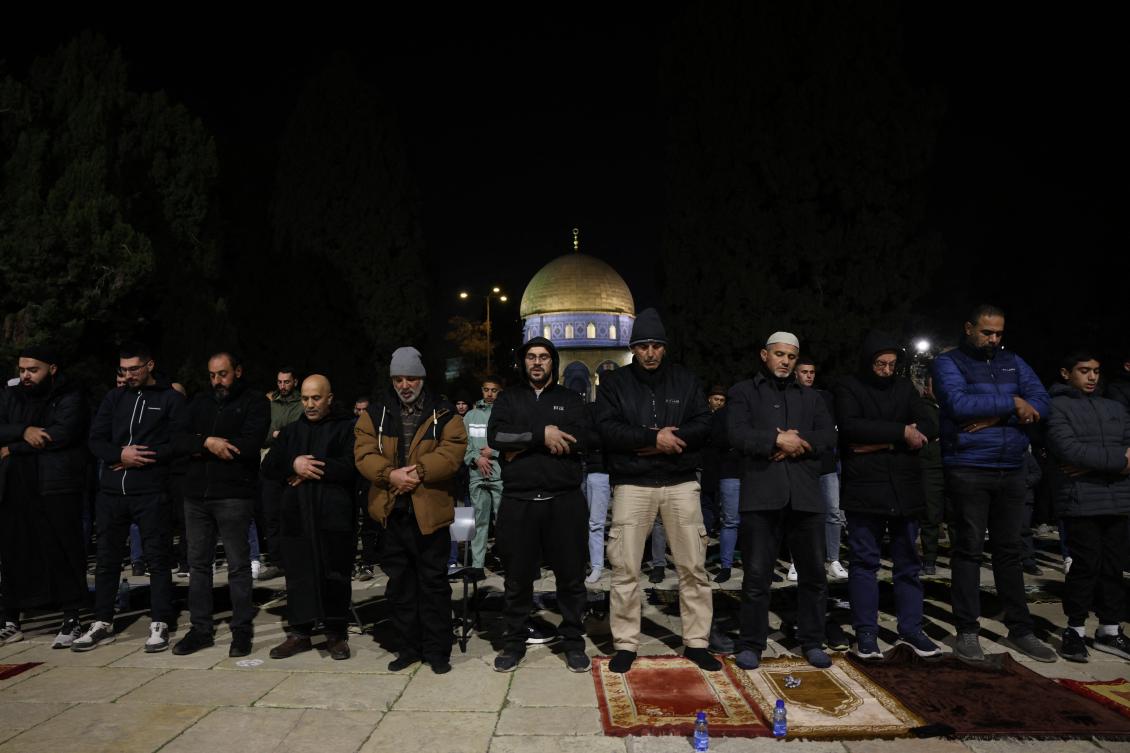 Israel announced it would allow 10,000 Palestinian worshippers to attend weekly prayers at the Al-Aqsa Mosque in east Jerusalem during the holy month of Ramadan, which began Wednesday. (AFP)