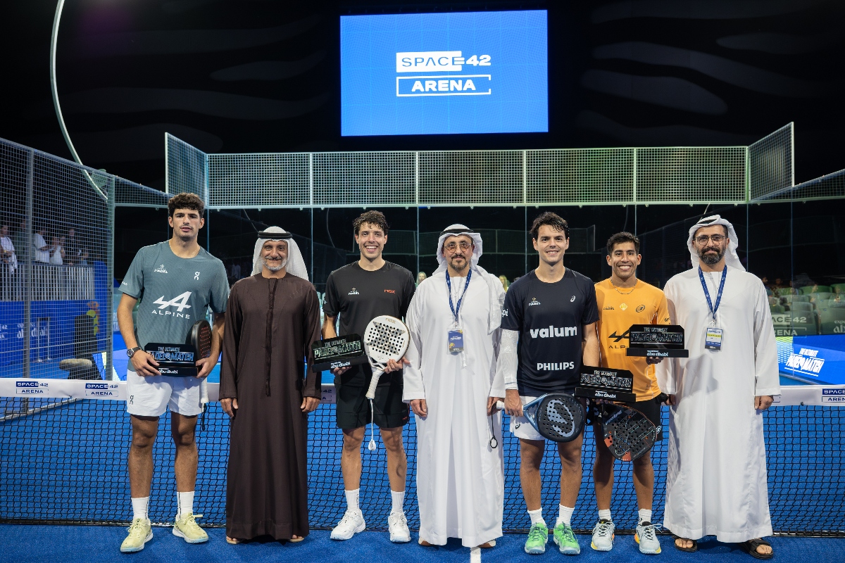 In front of an enthusiastic crowd, Tapia and Chingotto claimed a 7–6, 2–6, 6–3 victory in a high-quality contest that marked a first-of-its-kind showcase for fans in Abu Dhabi. (Supplied)