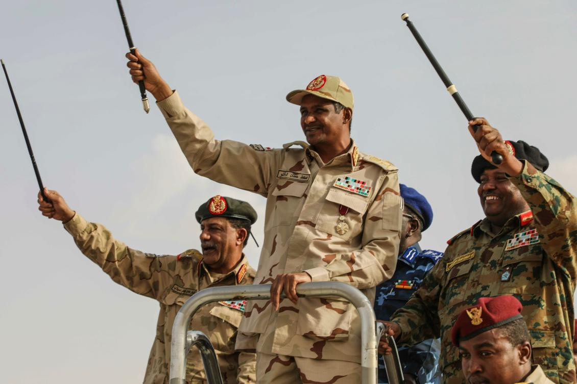 Gen. Mohammed Hamdan Dagalo, leader of the RSF, which carried out deadly drone strikes in Blue Nile state and the Kordofan region this week. (AP/File)