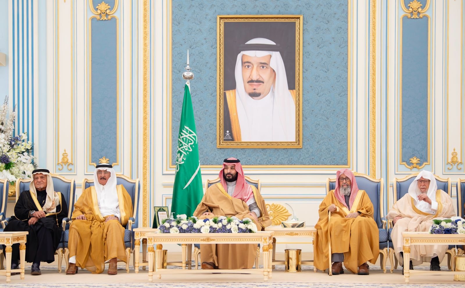 Crown Prince Mohammed bin Salman recieved a number of dignitaries at Al-Yamamah Palace in Riyadh. (SPA)