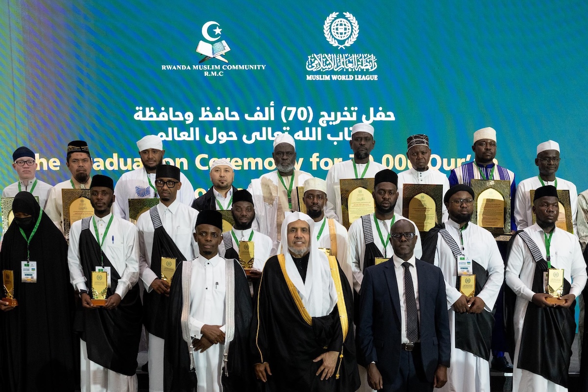 Muslim World League Secretary-General Dr. Mohammed Al-Issa attended a ceremony in the Rwandan capital Kigali, celebrating the graduation of 70,000 male and female Quran memorizers. (Supplied)