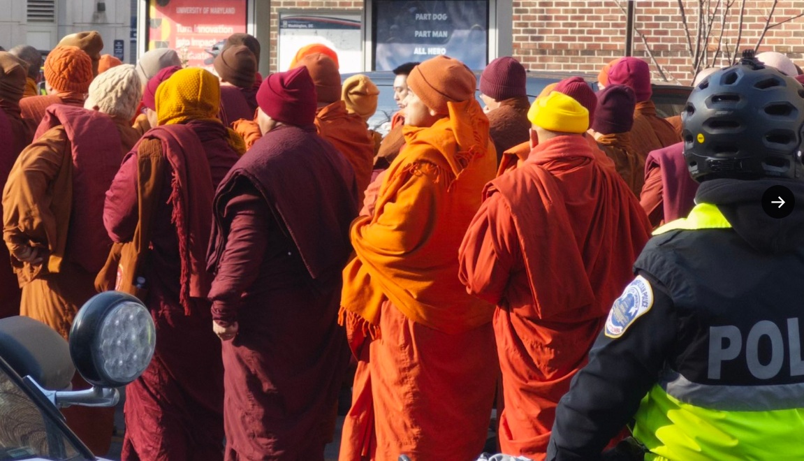 Hundreds of Buddhist monks rallied in the capital of Sri Lanka on Friday to protest alleged government disrespect of their religion and disregard for a long-standing tradition that they be consulted in matters of state. (X/@sibinmohan/File)