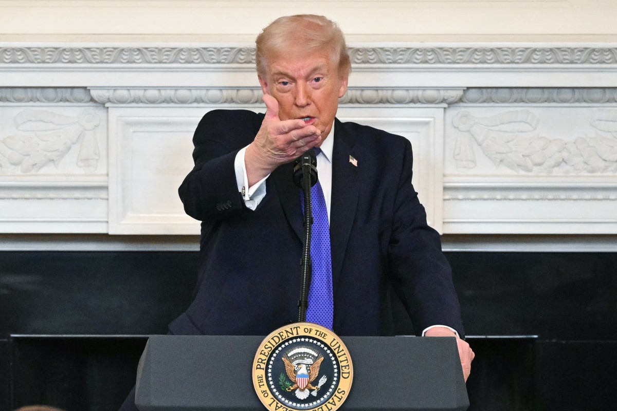 US President Donald Trump speaks during a Working Breakfast with Governors at the White House in Washington on February 20. (AFP)