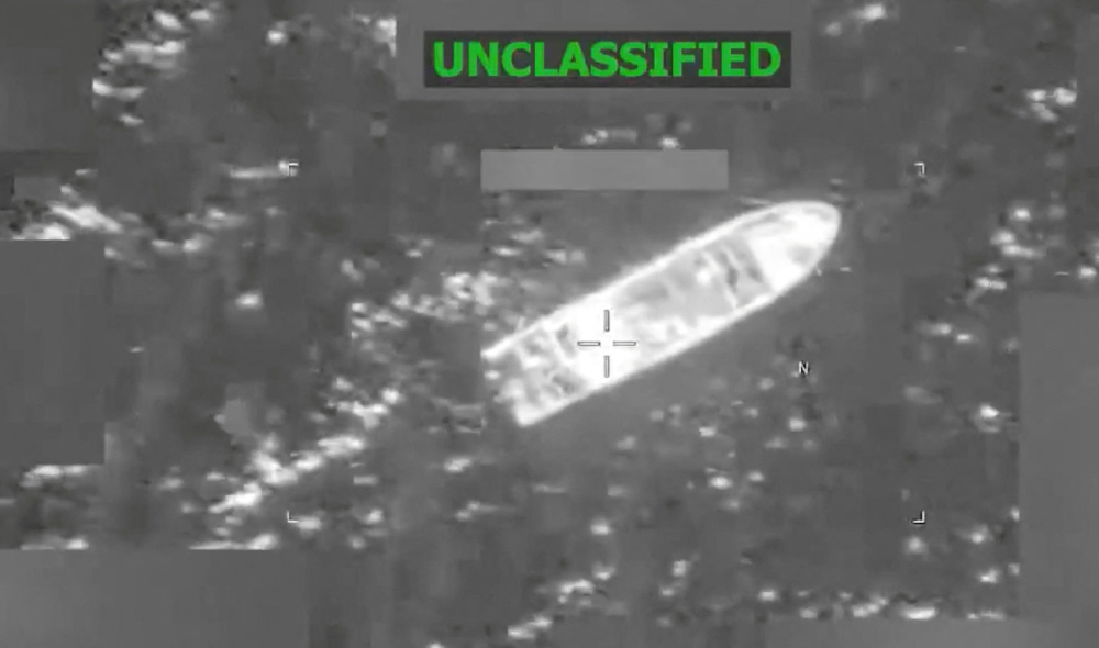 The US began targeting alleged smuggling boats in early September. (US Southern Command's X Account)