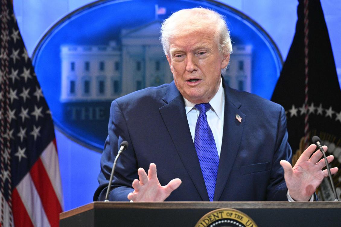 The normally bombastic US President Donald Trump has been cowed in recent days. (AFP)