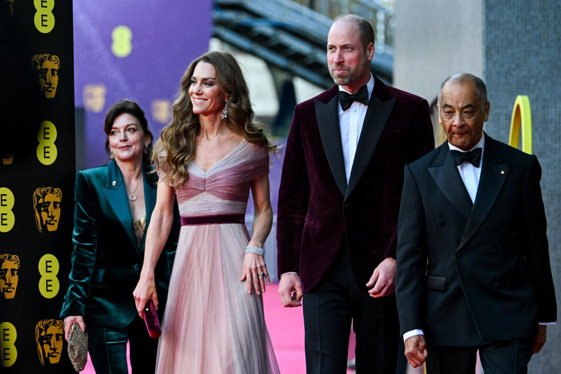 Britain's William, Prince of Wales, and Catherine, Princess of Wales, arrive at the BAFTA Film Awards 2026 at the Royal Festival Hall, Southbank Centre, in London, Britain, February 22, 2026. (Reuters)