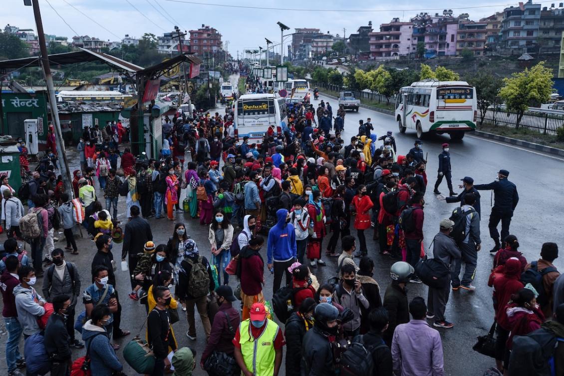 Manohar bridge in Bhaktapur on the outskirts of Kathmandu on April 21, 2020. (FILE/AFP)